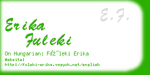 erika fuleki business card